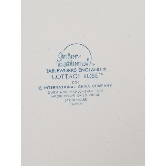 International Tableworks England Serving Plate 12" & Bowl 9" Stoneware Japan - Picture 10 of 13